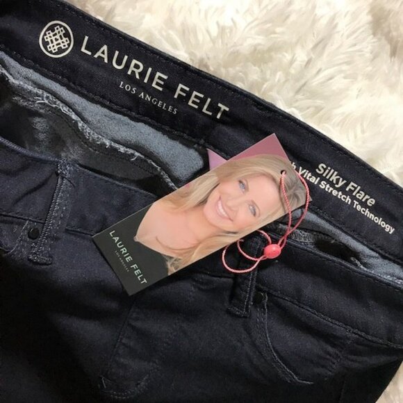 Laurie Felt Dark Wash Silky Flare Vital Stretch Technology Jean - Picture 8 of 8